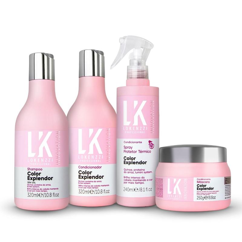Kit Lokenzzi Color Explendor Shampoo Cond Spray Mascara - Kit de